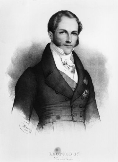 Portret van Leopold I (1790-1865) van Saksen-Coburg-Gotha, 1832 door Nicolas Eustache Maurin